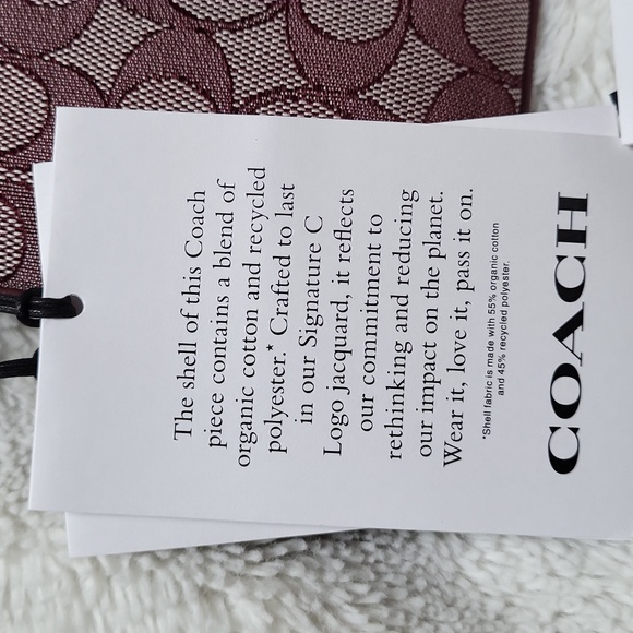 Coach Dempsey Large Signature Jacquard W Coach Patch Corner Wristlet, New W Tags - Picture 2 of 12